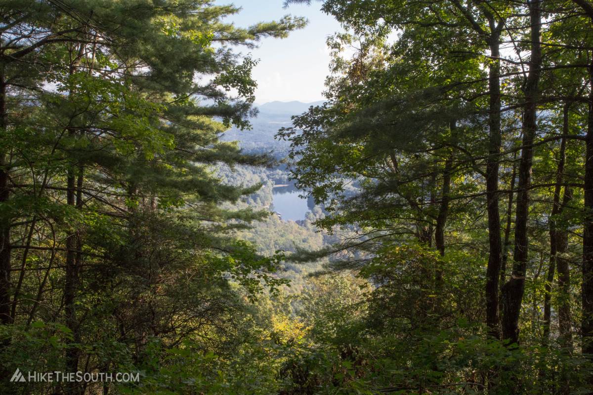 Bear Hair Gap Trail. 
View of Lake Trahlyta and Vogel State Park.