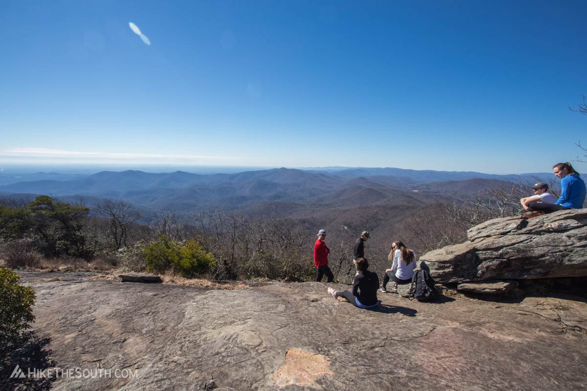 Blood Mountain Double Loop. 
Blood Mountain Overlook offers one of the best views along the Appalachian Trail and in the state of Georgia.