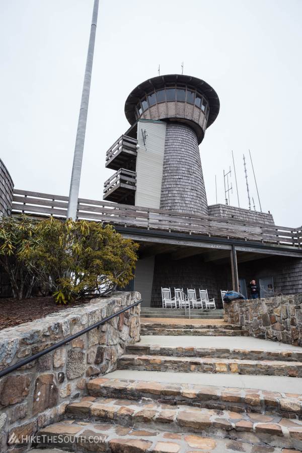 Brasstown Bald via the Arkaquah Trail. 
Visitor Center and Observation Deck at the summit.