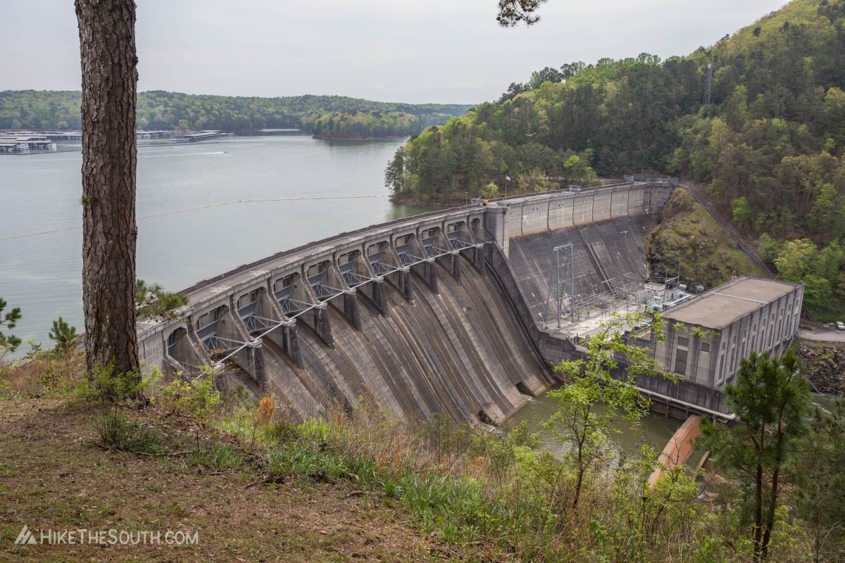 Cooper's Furnace Trail System. 
View of Allatoona Dam from the overlook near the Management Office.