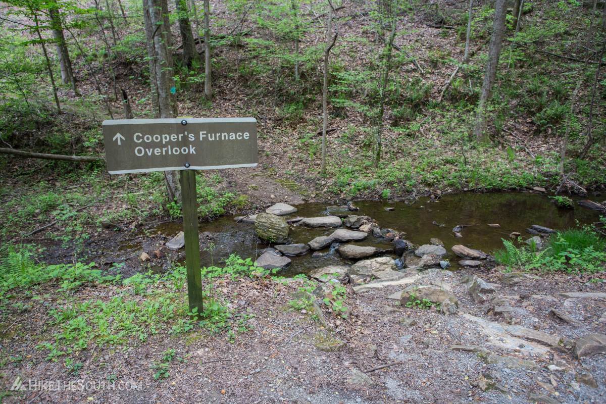 Cooper's Furnace Trail System. 
Trail to Cooper's Overlook and along the Etowah River.