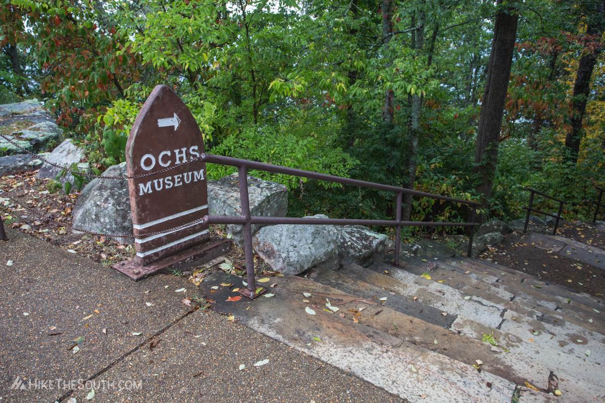 Cravens House and Point Park Loop. 
Follow the sign for Ochs Museum in Point Park.