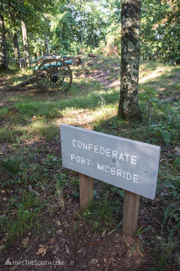 Kennesaw Mountain Red/Mountain Loop. 
Fort McBride canons.