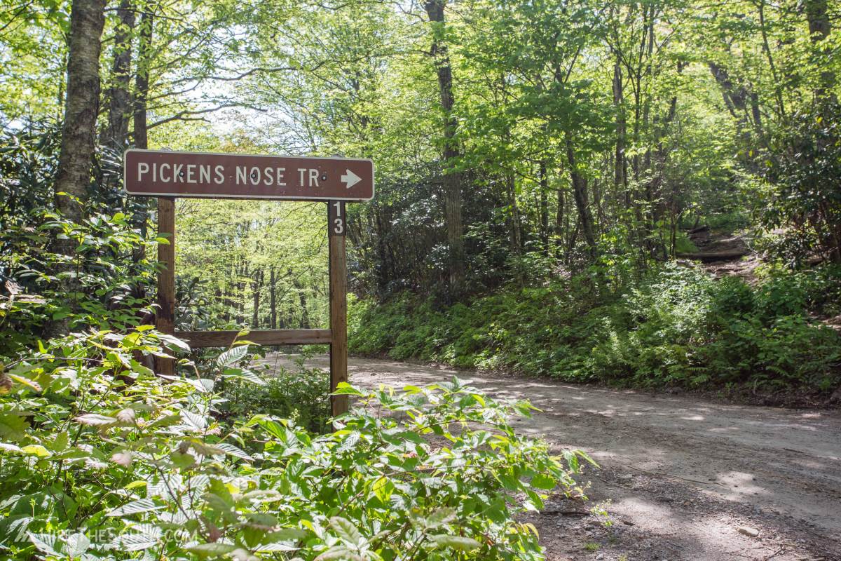 Pickens Nose. 
Look for the sign on the opposite side of the road.