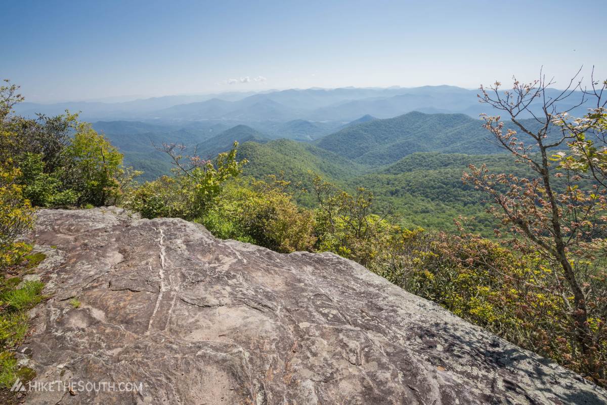 Pickens Nose. 
Look for a narrow side trail on the left at a quarter-mile in for an amazing view to the east.