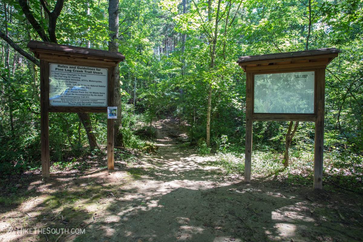 Pine Log Creek Trail System. 
Trailhead.