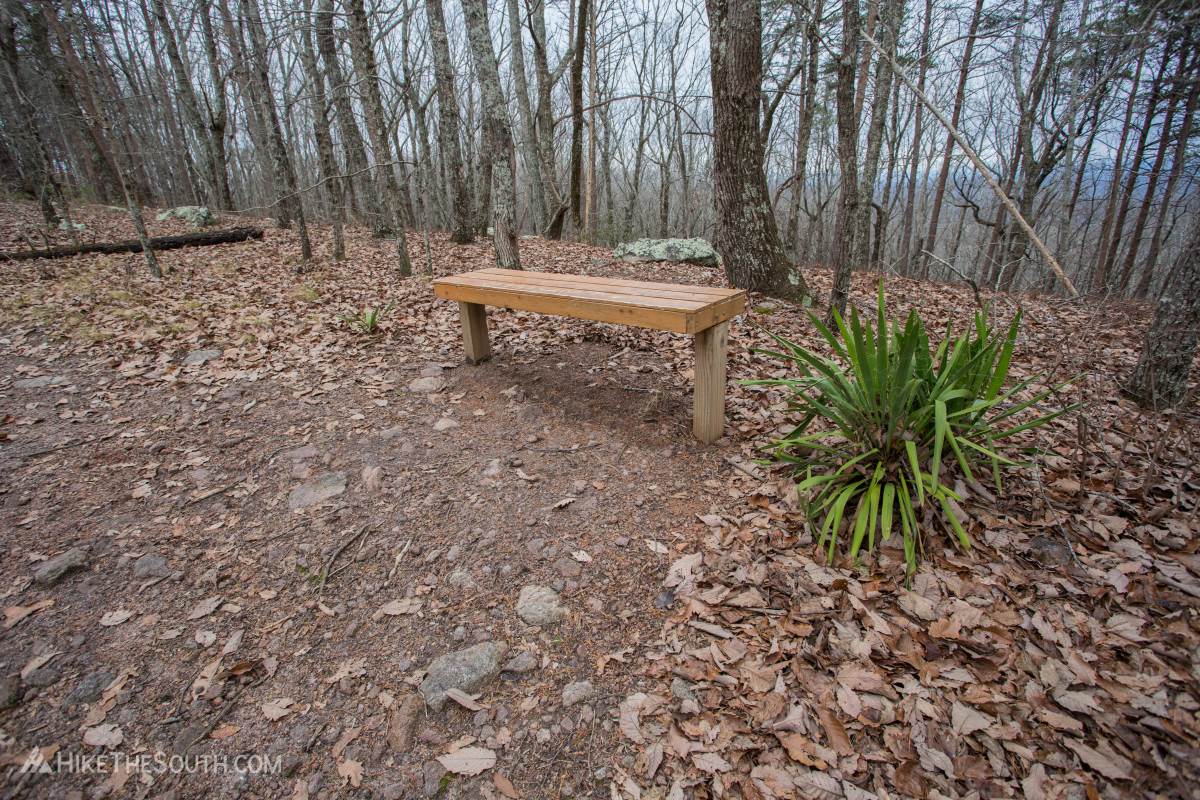 Sawnee Mountainside Trail System. 
Several benches throughout this trail system.