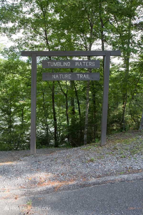 Tumbling Waters Nature Trail. 
Trailhead at the parking lot.