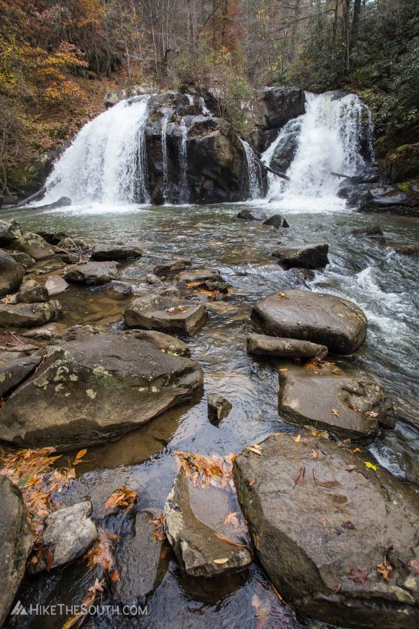 Turtletown Creek Falls. 
The upper falls are one of the most impressive in the southeast.