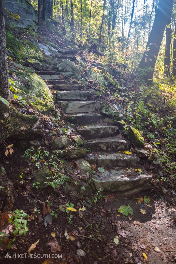 Yonah Mountain. 
Stone steps.